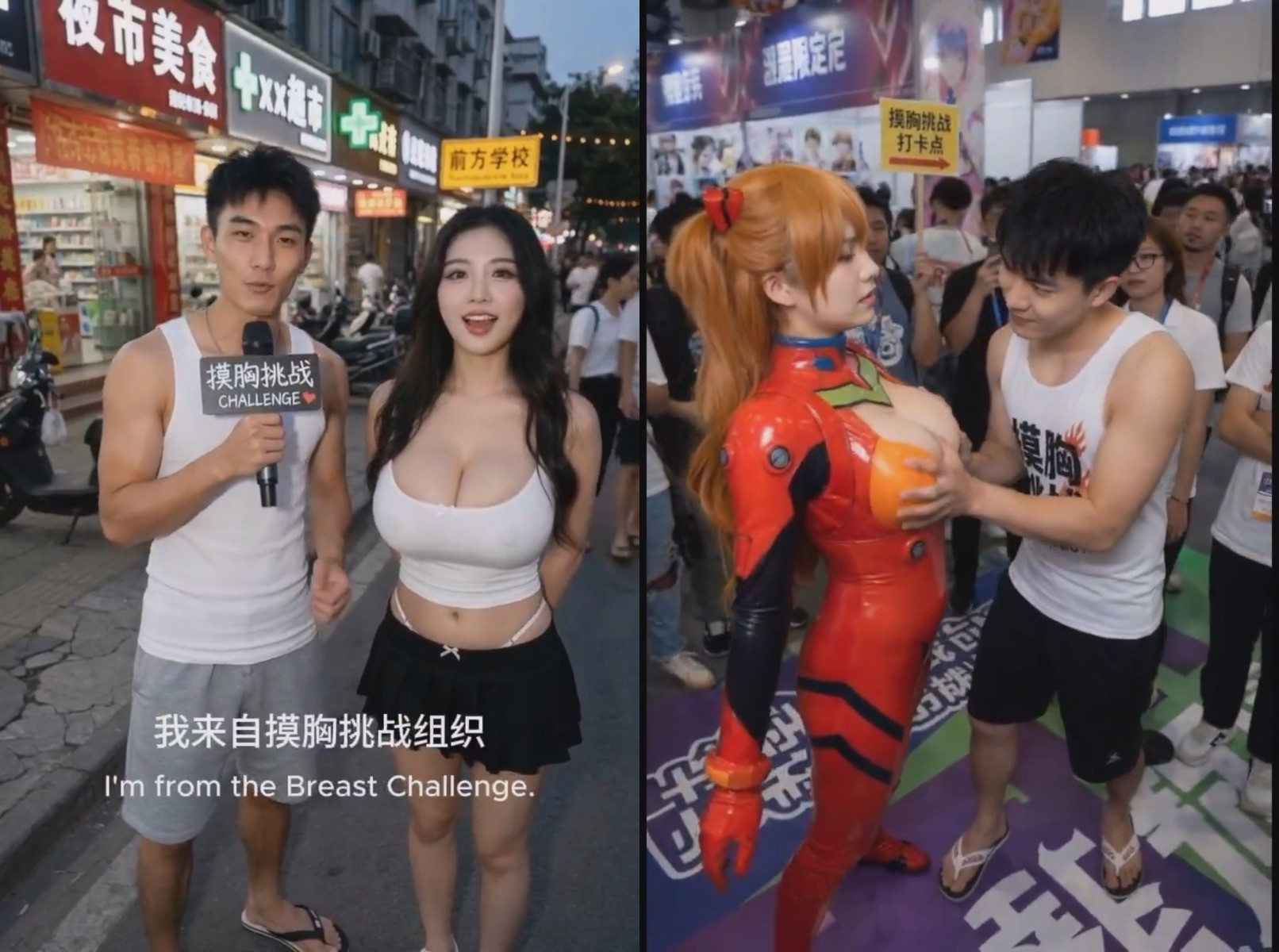 《摸胸挑战》